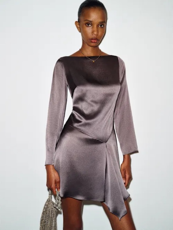 Reformation Dresses & Skirts - Reformation Kline Long Sleeve Silk Mini Dress